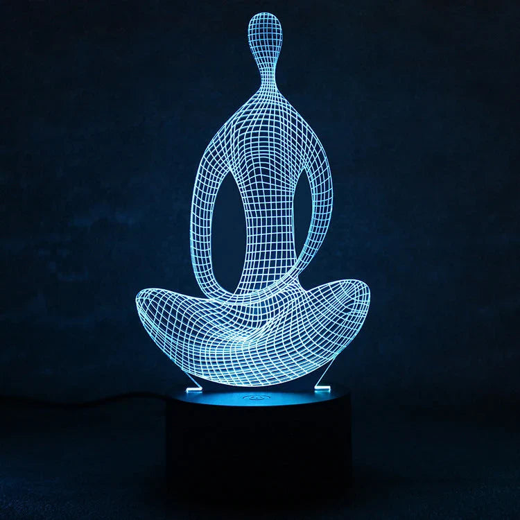 Magical 3D acrylic colour-changing night light with mesmerising 3D display and custom lighting modes