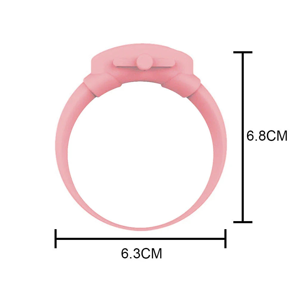 Premium wearable hand sanitiser dispenser bracelet in various colours, made with durable silicone TPU material