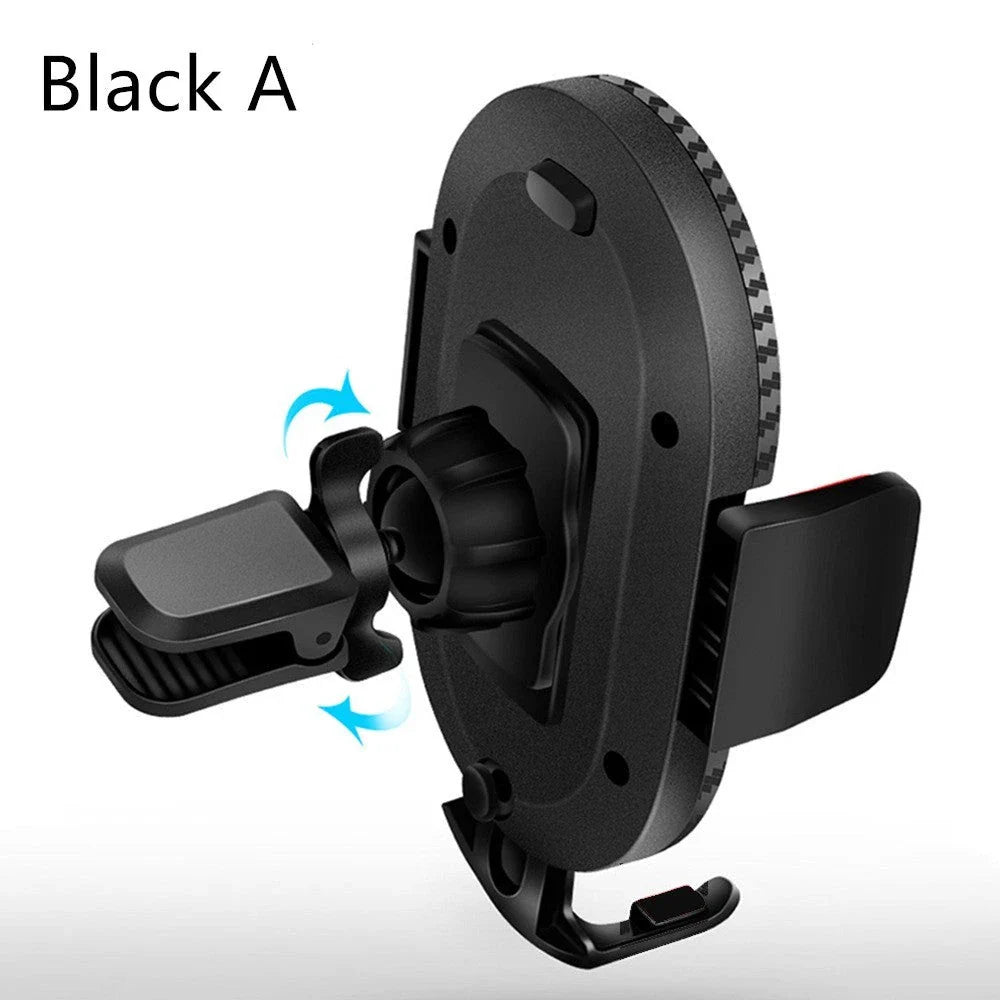Premium wireless car phone charger with adjustable grip and fast charging capabilities