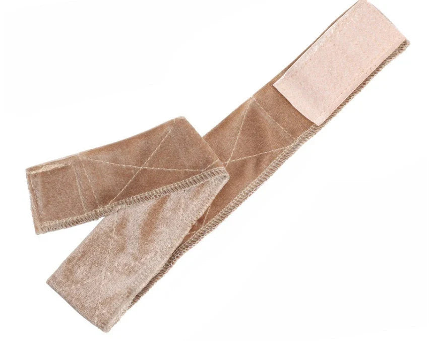 Adjustable and flexible velvet headband designed to securely hold wigs and hairpieces in place