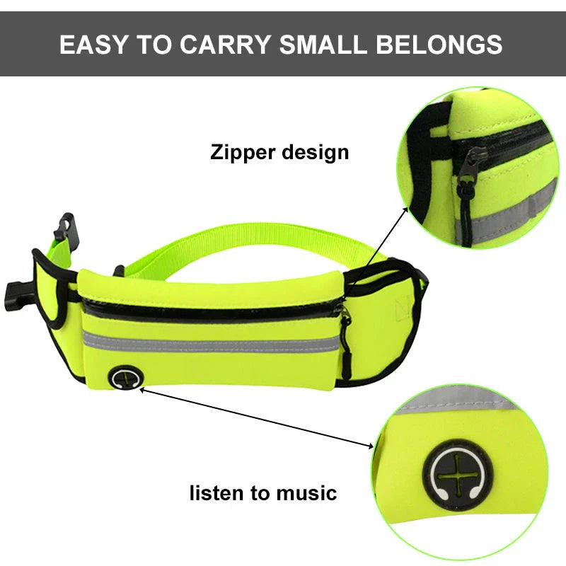 Versatile dog walking bag with waterproof material, reflective traction leash, and adjustable waist design for convenient and safe daily dog walks