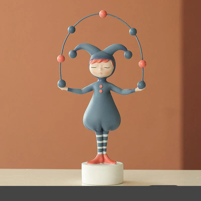 Charming resin elf figurine ornaments with vibrant colors and intricate details, perfect for adding a touch of whimsical magic to your home decor