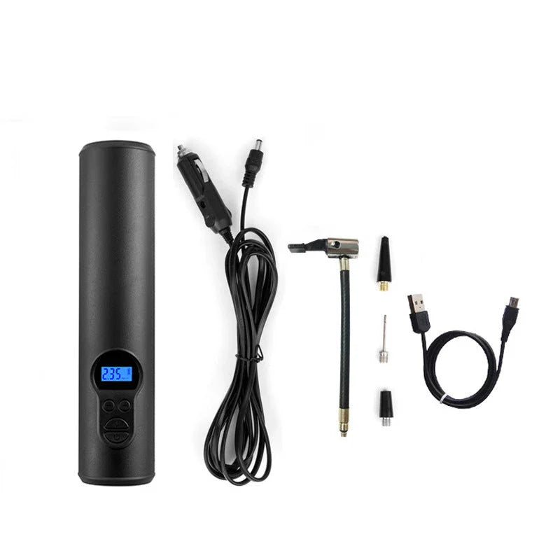 AUDEW Portable Cordless Tire Inflator with LCD Display, LED Lights, and High-Capacity Battery