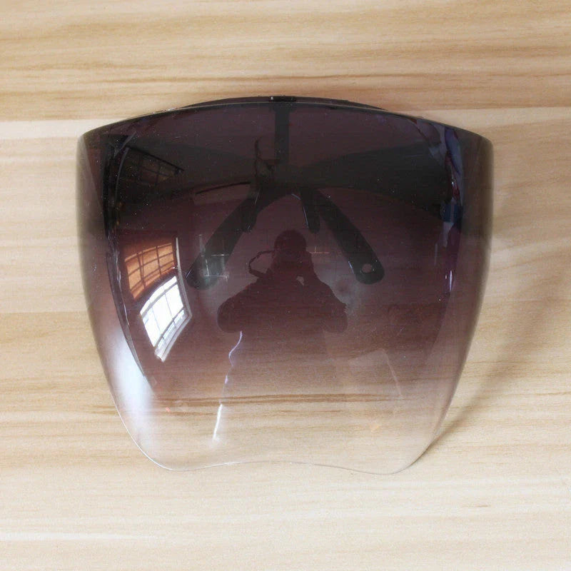 Premium multi-function face shield glasses with anti-fog coating, durable plastic frame, and crystal-clear lenses for sun protection and safety