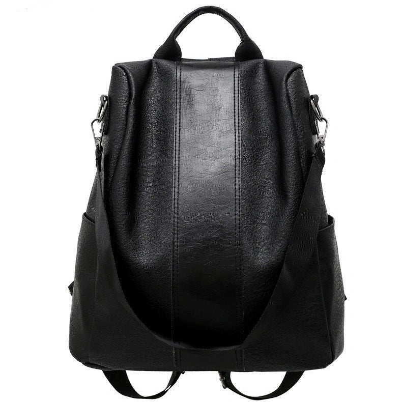 A stylish and roomy women's backpack made from premium PU leather, featuring multiple pockets and compartments for optimal organisation.