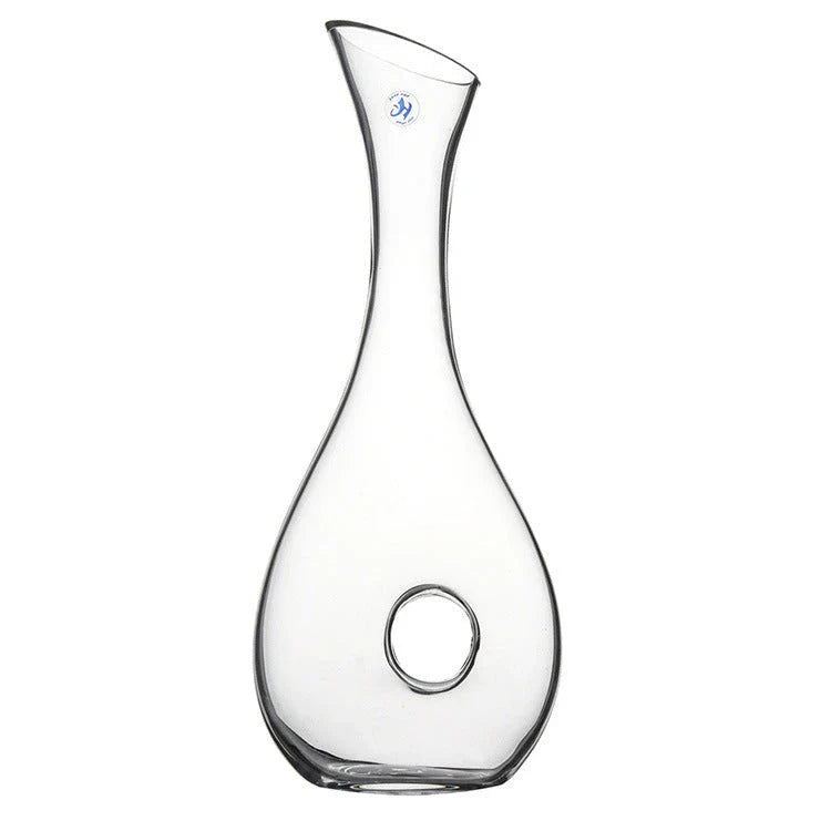 Premium crystal wine decanter with elegant U-shaped design, enhancing the flavor and aroma of your favorite red wines