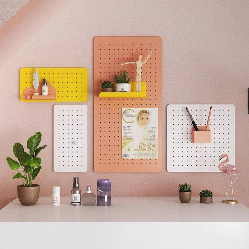 Stylish, wall-mounted Nordic-inspired storage rack for organising kitchen, study, and office essentials