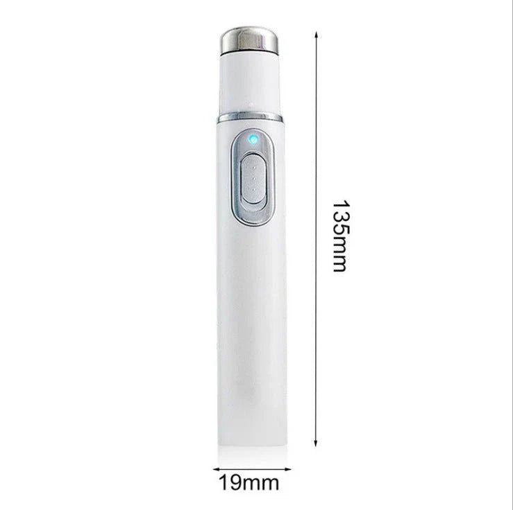 Portable Skin Reviving Laser Pen with Blue Light Therapy and Massage for Acne, Wrinkles, and Dark Circles