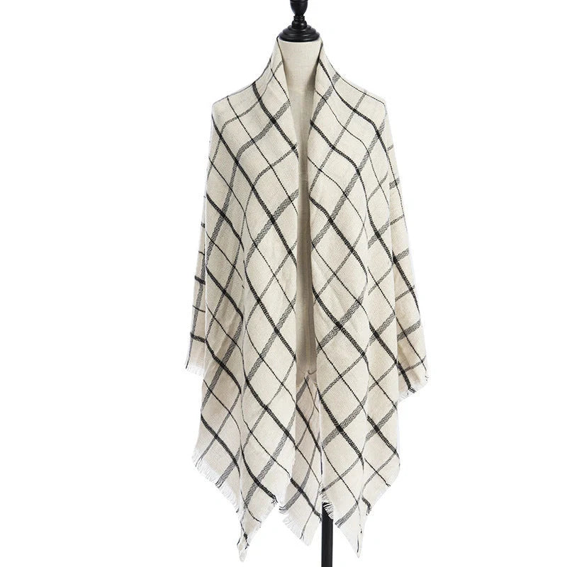 Luxury plus-sized double-sided cashmere-like scarf shawl in various colors