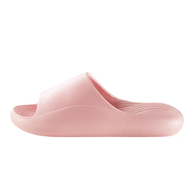 Comfortable slip-on slippers with anti-skid soles in a variety of vibrant colors