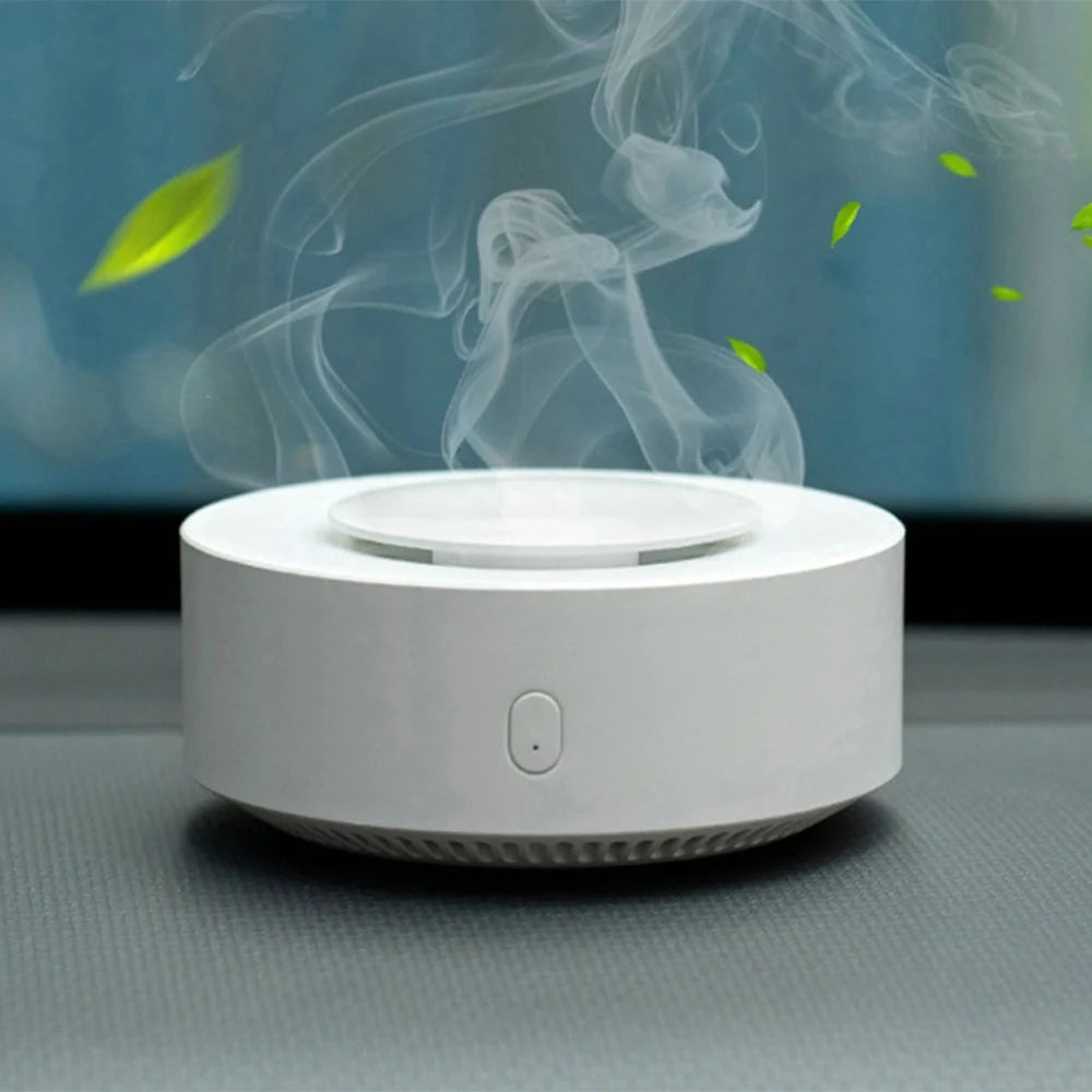 White aromatherapy mosquito repellent lamp with USB cable, modern design