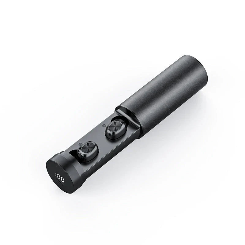 Wireless Bluetooth 5.0 earbuds with 8D HIFI surround sound, ergonomic design, and sweat-resistant construction for music, gaming, and active lifestyles.