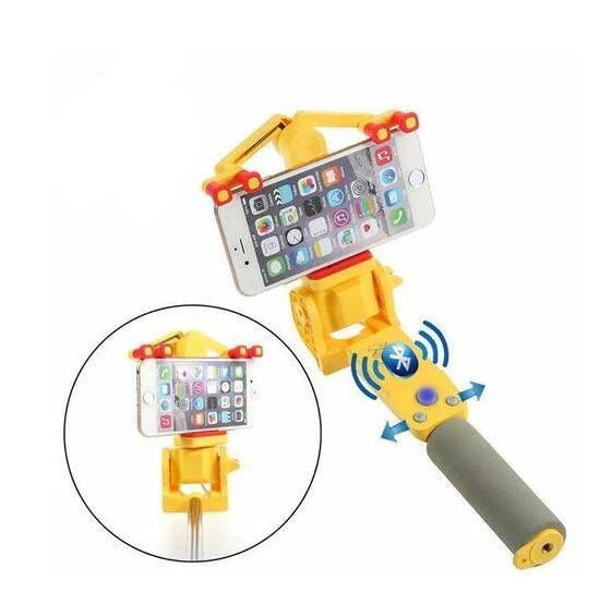 Panoramic 360-degree Rotating Bluetooth Selfie Stick with premium stainless steel and engineering plastic construction