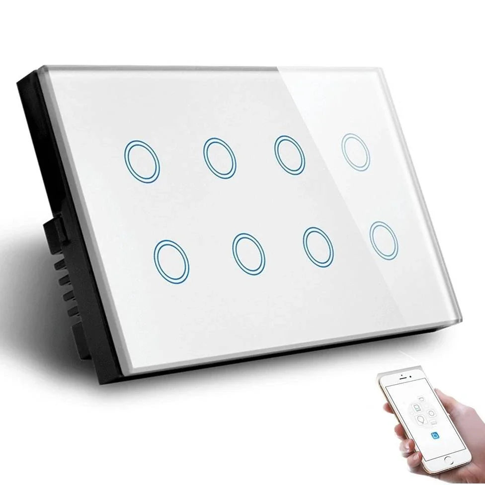 Premium Wi-Fi Enabled Smart Glass Light Switch with Intuitive Touch Control and Remote Access