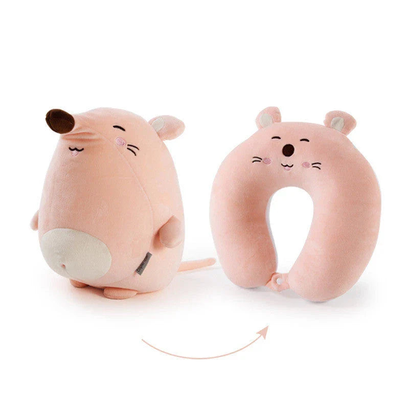 Soft and cozy penguin-shaped neck pillow with U-shaped design for superior comfort and support during work, travel, and relaxation