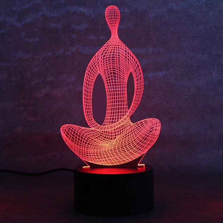 Magical 3D acrylic colour-changing night light with mesmerising 3D display and custom lighting modes