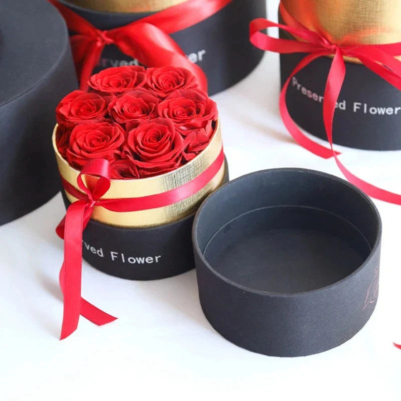 Gifthome Premium Preserved Real Roses in Luxurious Gift Box - Perfect Romantic Floral Centerpiece