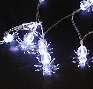 Spooktacular Halloween string lights with pumpkins, ghosts, and other festive decorations