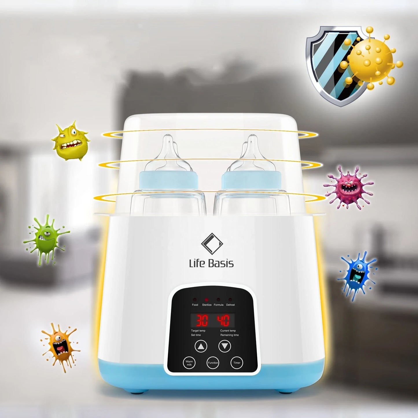 Automatic Baby Bottle Warmer with Thermostat - Effortless Mealtime for Busy Parents