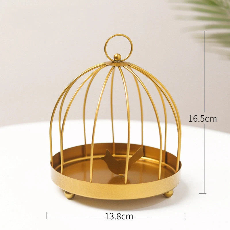Nordic style iron mosquito coil holder in birdcage design for indoor use