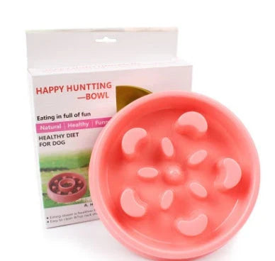 Anti-choke pet bowl made of durable plastic, available in multiple vibrant colours to suit your pet's style
