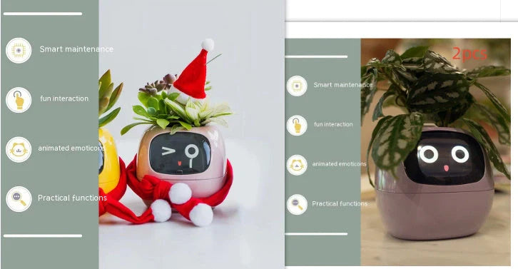 Smart Planter with AI and 7 sensors for easy plant care in various colours
