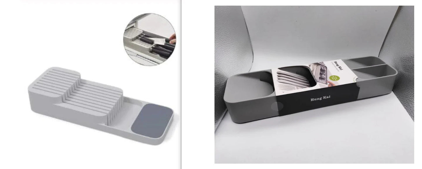 Innovative Drawer Organiser with separate compartments for efficient kitchen storage and organisation