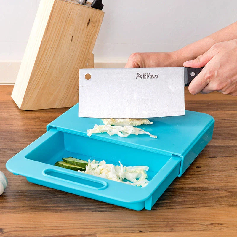 Premium 3-in-1 Cutting Board with Integrated Strainer - Durable PP Material, Multifunctional Design, Ergonomic Handles
