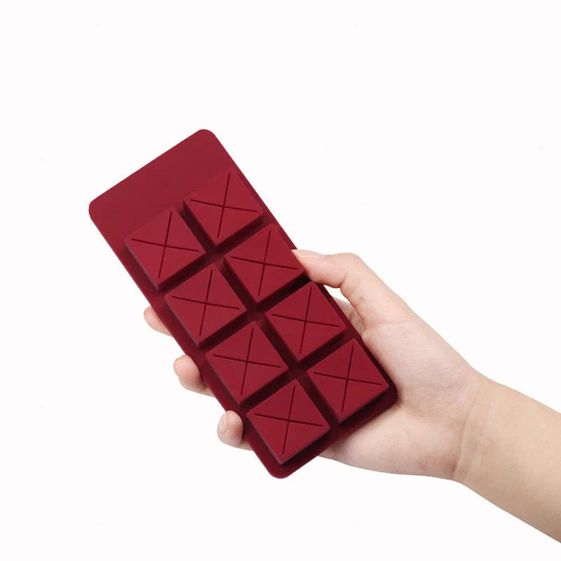 Compact desktop makeup storage organiser with 'chocolate bar' design for lipsticks, glosses, and pencils
