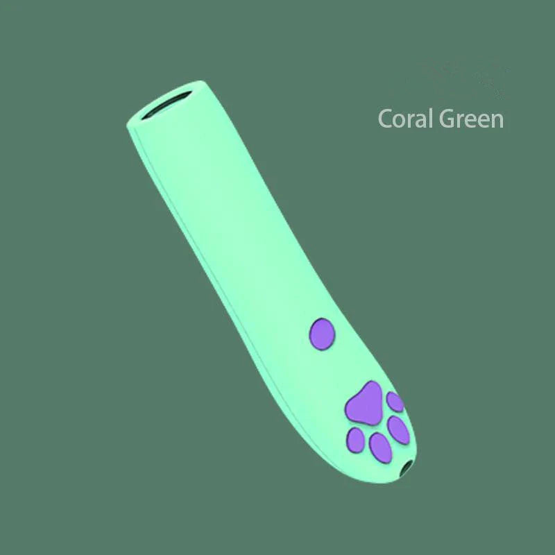 Remote-controlled laser cat toy with 3 projection patterns, made of durable ABS material for safe and engaging playtime
