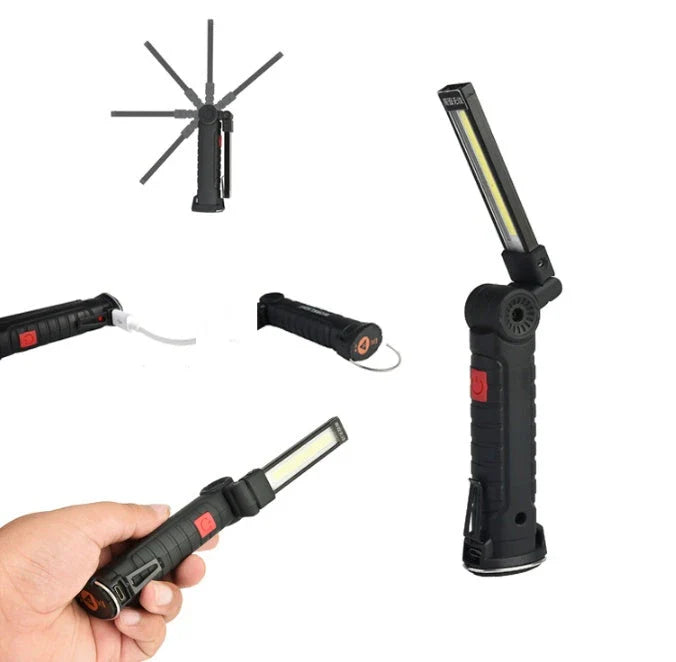Powerful COB LED Torch with Magnetic Mount and Hanging Hook for Versatile Hands-Free Lighting