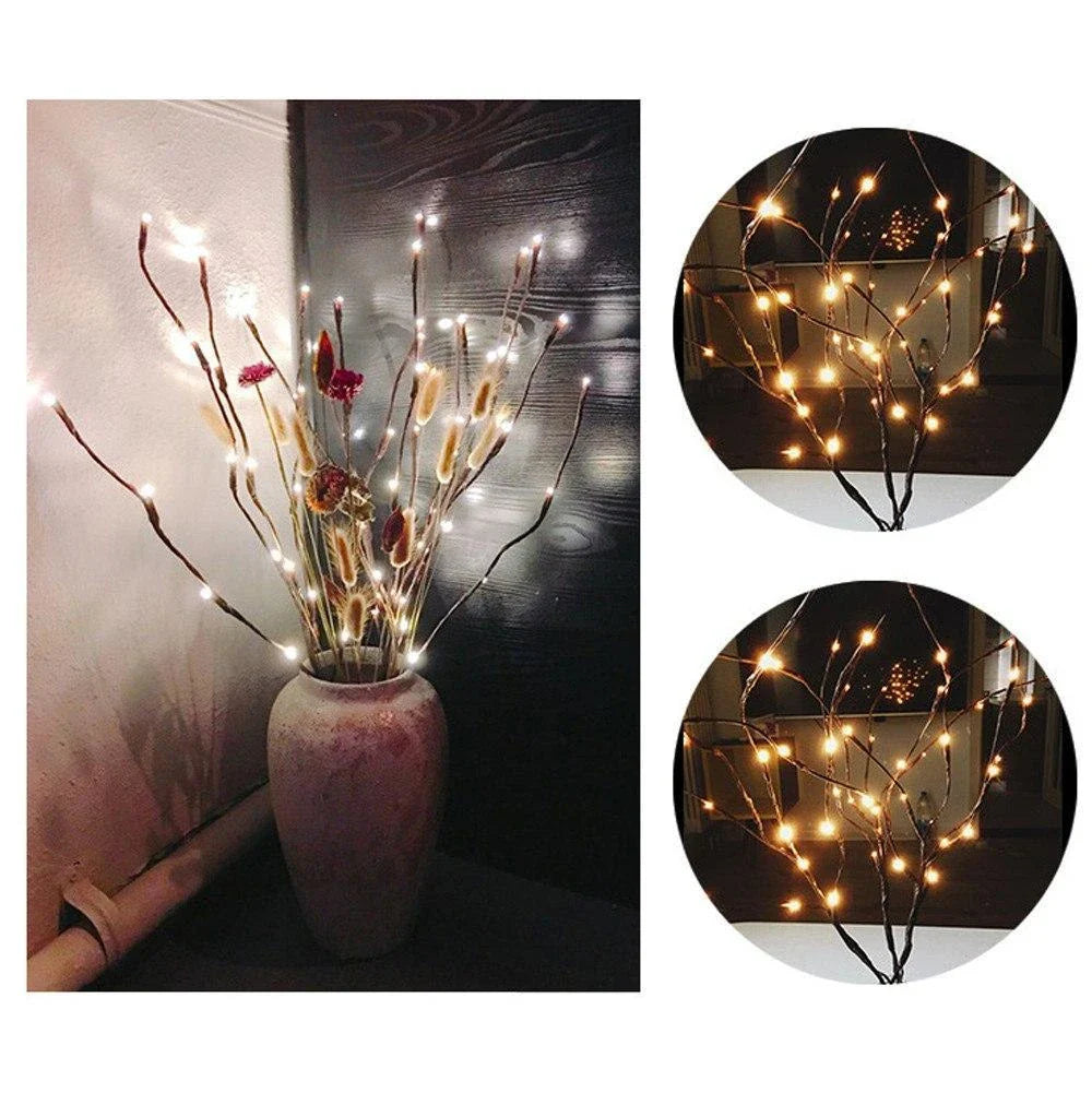 Premium LED Twig Lights with warm, energy-efficient glow for cozy home decor