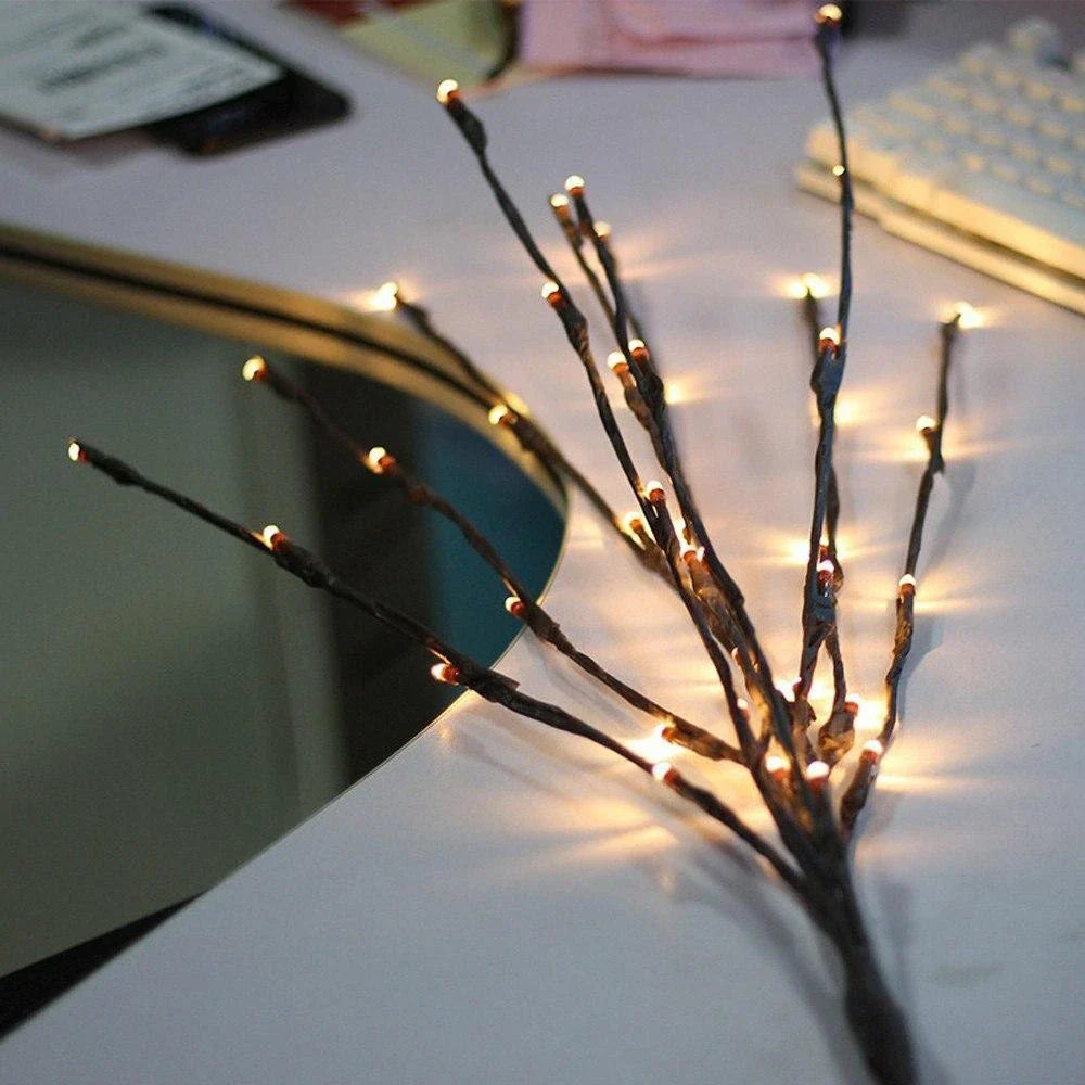 Premium LED Twig Lights with warm, energy-efficient glow for cozy home decor