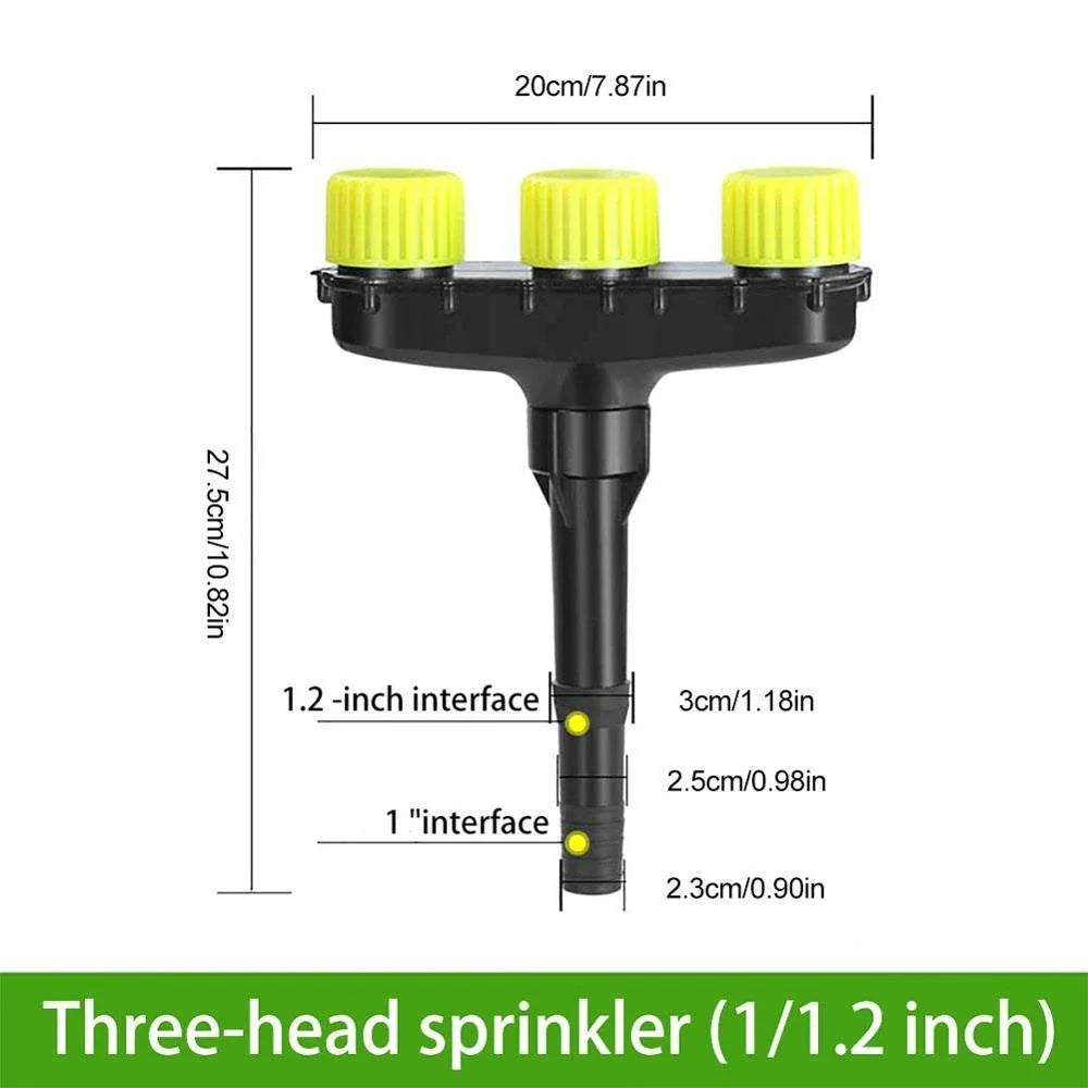 Adjustable garden sprinkler nozzles with versatile water flow for watering lawns, gardens, and crops