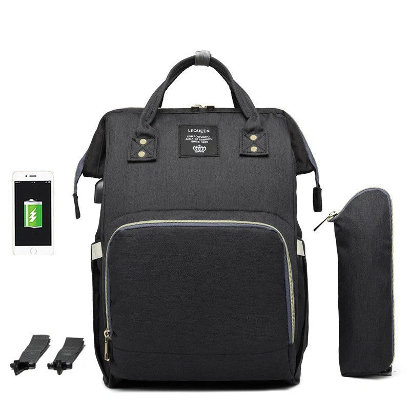 Stylish Mummy Bag - Multifunctional Large Capacity Organiser for Busy Parents in various colours and styles