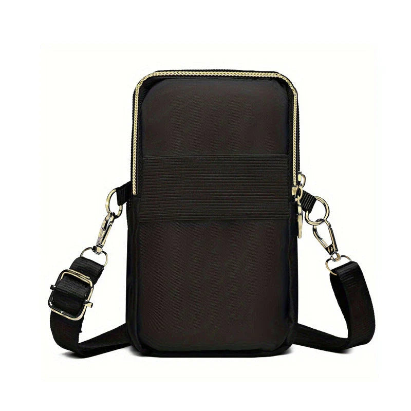 Stylish nylon crossbody bag with pumpkin pattern design, perfect for Halloween celebrations and everyday use.
