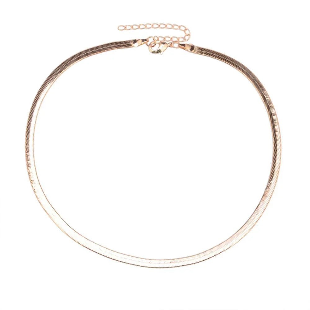 Elegant gold or silver layered choker necklace with adjustable circumference, crafted with premium alloy material for long-lasting durability