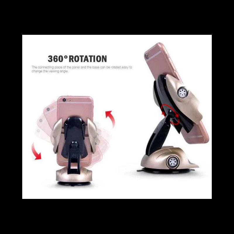 Stylish and functional magnetic car phone holder with 360-degree rotation and silicone pad for protecting your device