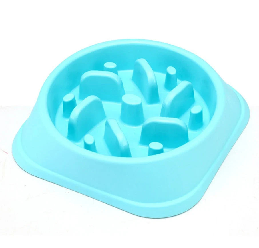 Anti-choke pet bowl made of durable plastic, available in multiple vibrant colours to suit your pet's style