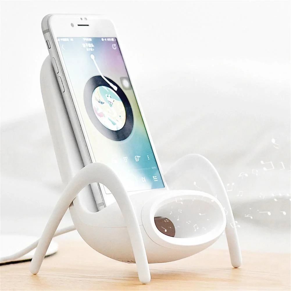 Portable mini chair wireless charger with 10W fast charge for Apple and Android phones