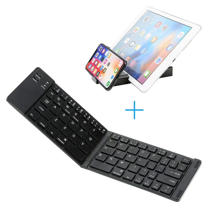 Compact Folding Bluetooth Keyboard for Smartphones and Tablets