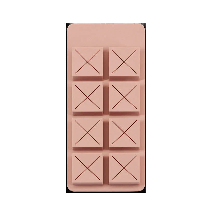 Compact desktop makeup storage organiser with 'chocolate bar' design for lipsticks, glosses, and pencils