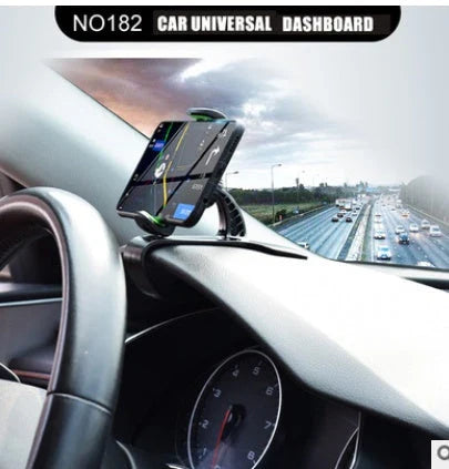 Versatile 360-degree rotating car phone mount with sleek black design, made with premium materials for secure and convenient smartphone use while driving