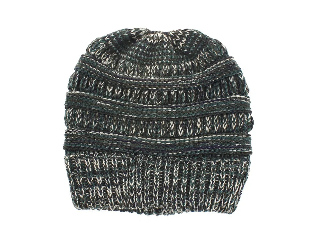 Stylish knitted wool beanie for British ladies with a discreet ponytail hole and a variety of vibrant colour options
