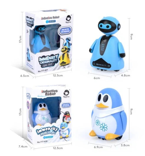 Drawn Line Magic Pet Toy Robot Pen with optical sensor following black lines