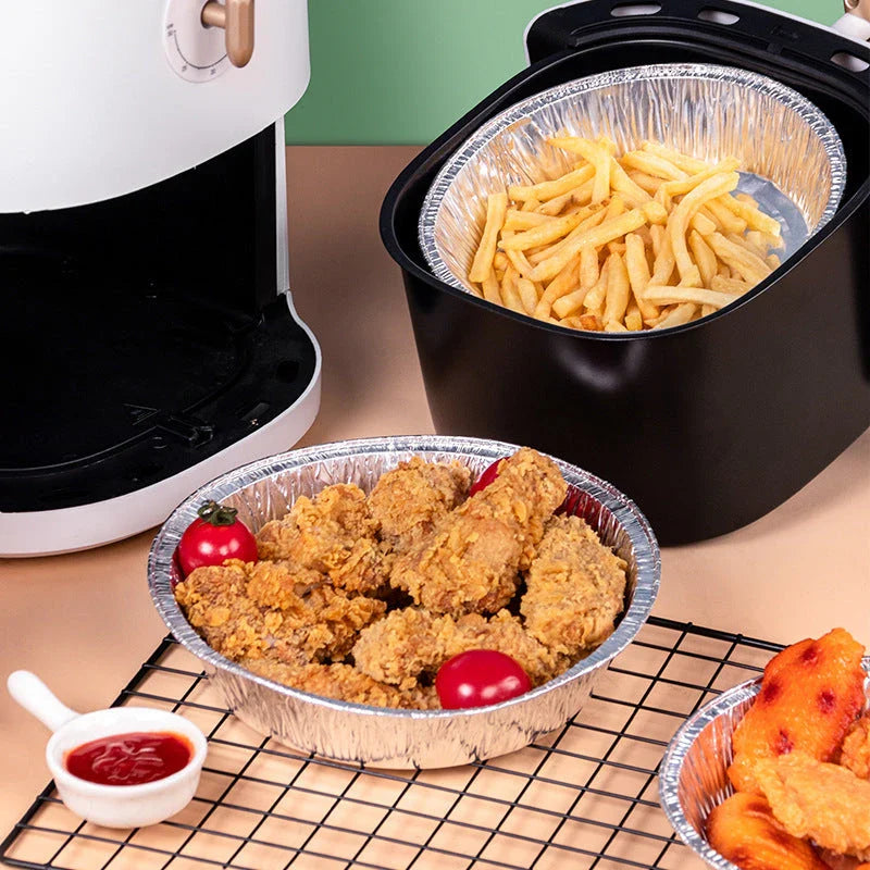 Premium disposable aluminum foil liners for air fryers, ovens, and grills - durable, non-stick, and easy to clean