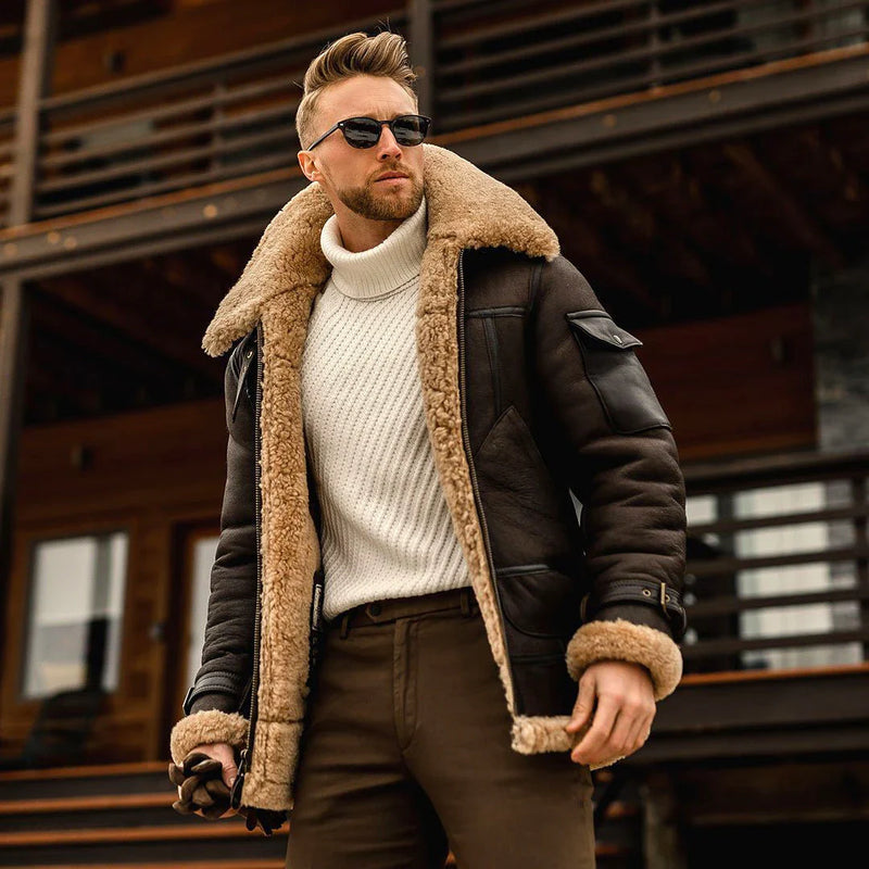 Warm Tactical Military Fleece Jacket with Fur Collar