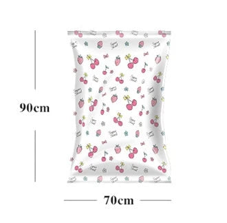 Versatile vacuum compression bags for storing quilts, clothes, and plush toys, reducing volume by up to 80% to maximise storage space.