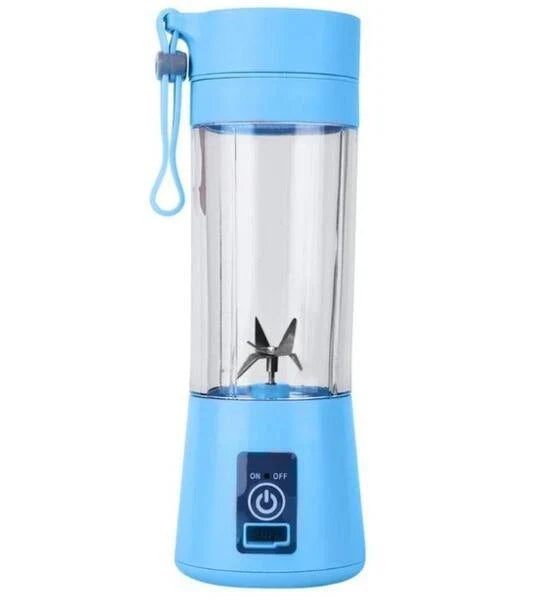 Portable USB-powered citrus juicer with stainless steel blades and durable plastic housing in various vibrant colours
