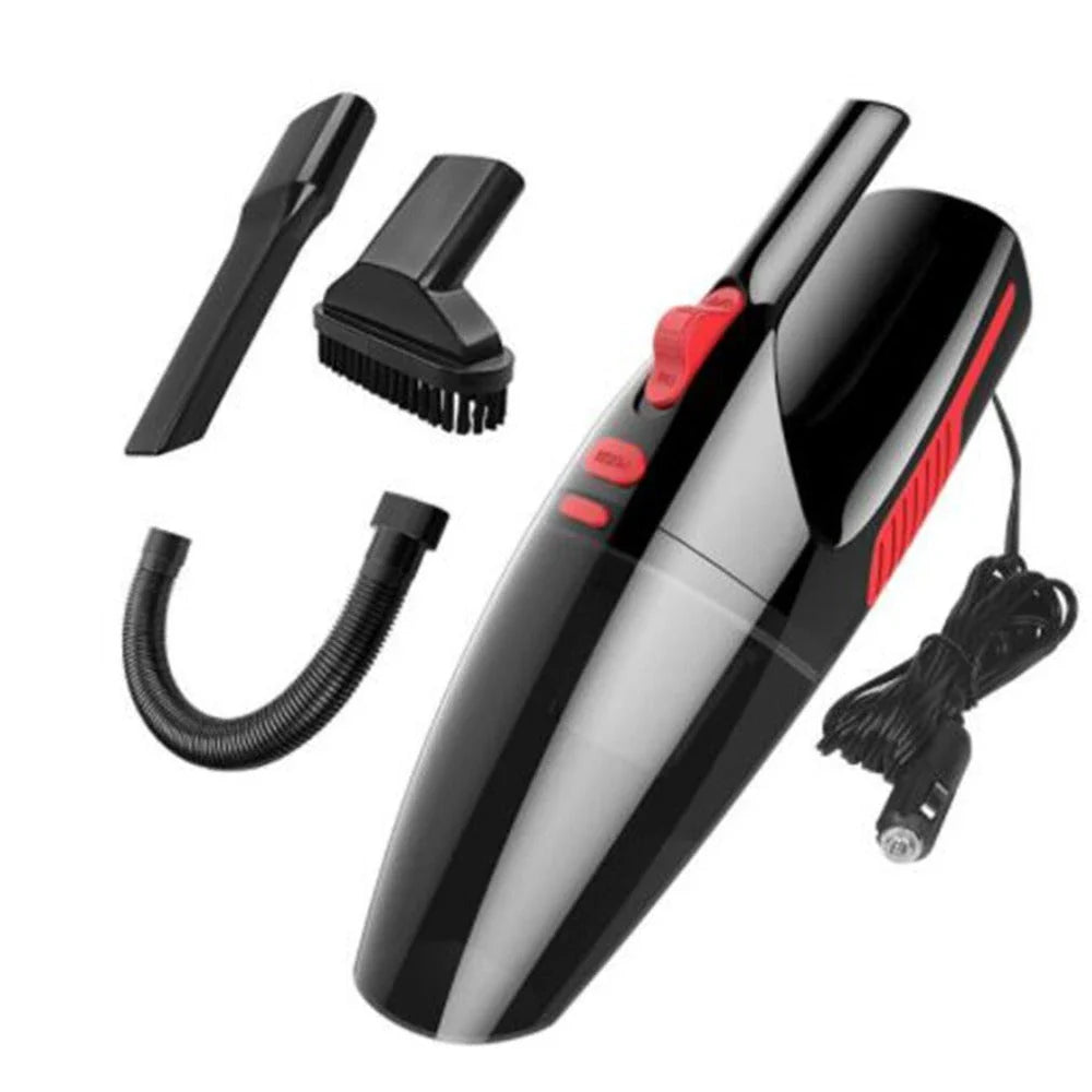 Powerful handheld vacuum cleaner with attachments for cleaning small car interiors